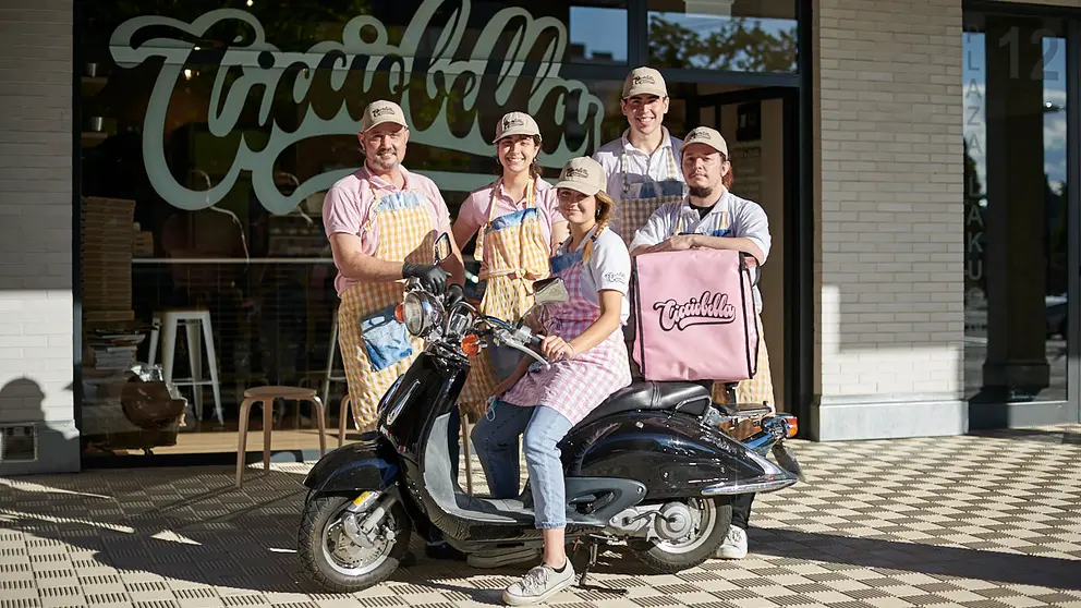 La Cicciobella, pizzería en la plaza Lakuondo 12, en el Soto de Lezkairu. PABLO LASAOSA
