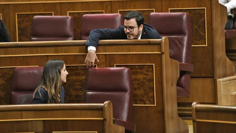 Ione Belarra y Alberto Garzón en el Congreso de los Diputados. IMAGEN DE ARCHIVO