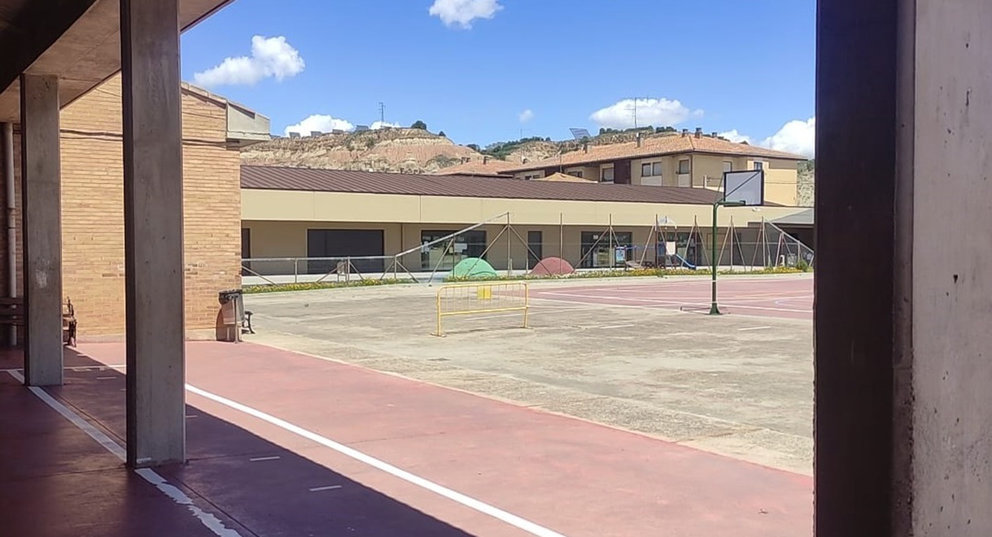 Imagen del patio del Colegio Público Sancho Ramírez. PSN