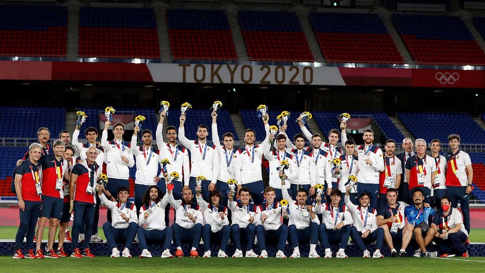 Partido entre España y Brasil de la final de los Juegos Olímpicos de Tokyo 2020.