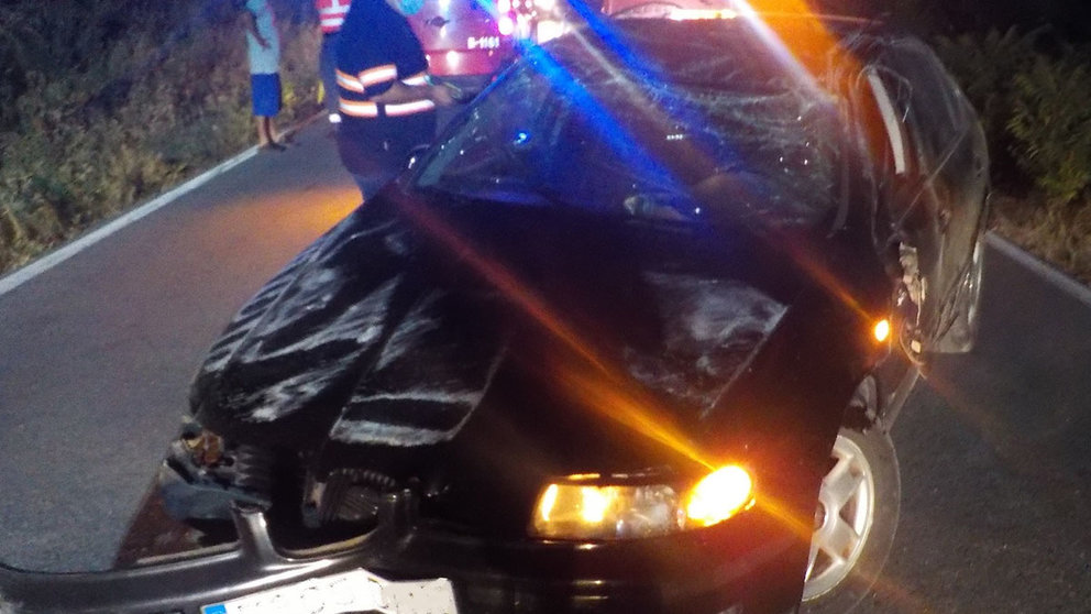 Accidente de tráfico en Caparroso. POLICÍA FORAL