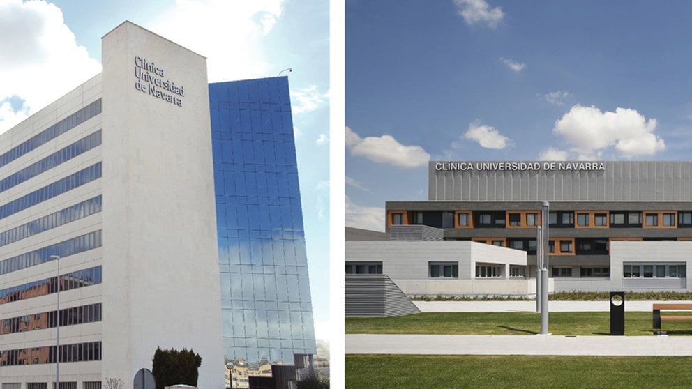 Sedes de la Clínica Universidad de Navarra en Pamplona y Madrid. CLÍNICA UNIVERSIDAD DE NAVARRA