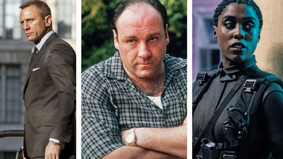 Daniel Craig (Skyfall), Tony Soprano (Los Soprano) y Nomi (Sin tiempo para morir)