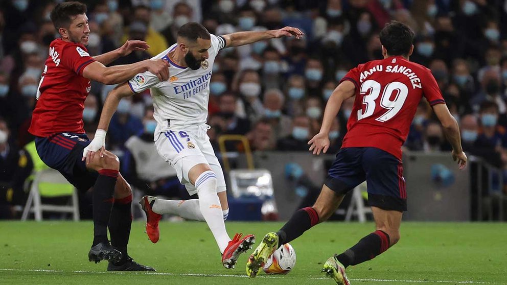 Osasuna se enfrenta al Real Madrid en el Santiago Bernabéu en el partido perteneciente a la undécima jornada de La Liga. EFE