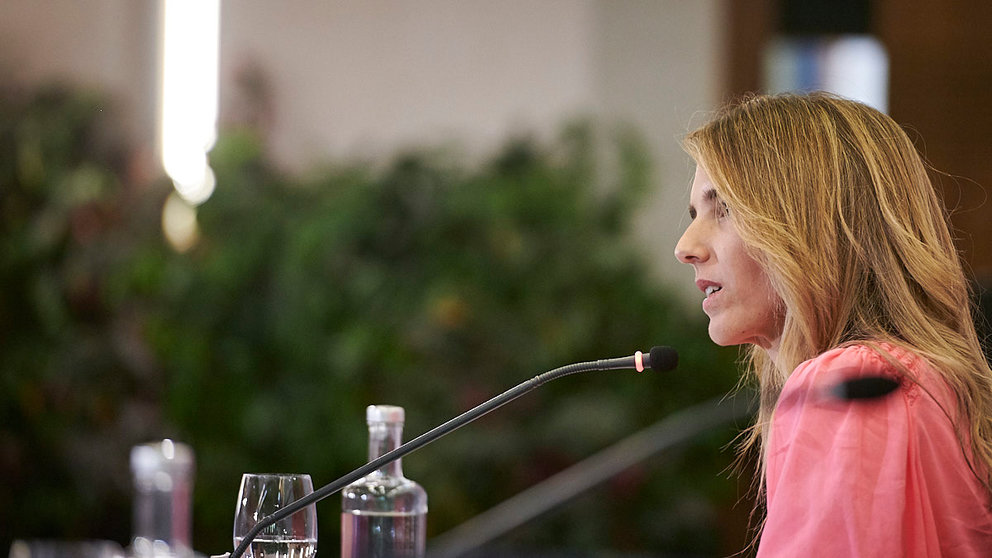 Cayetana Álvarez de Toledo presenta su libro 'Políticamente indeseable' en Pamplona. PABLO LASAOSA
