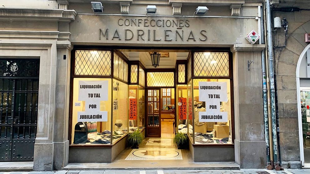 La tienda 'Confecciones madrileñas' en la calle Zapatería de Pamplona. Navarra.com