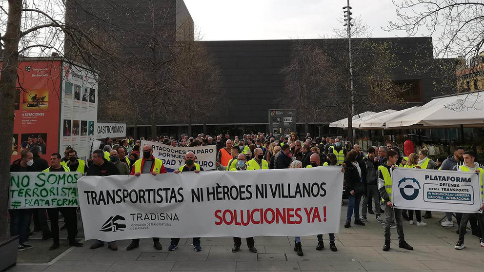 Manifestación de Tradisna en Pamplona. EUROPA PRESS
