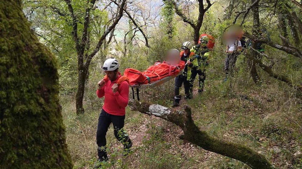 Rescate de un escalador accidentado en Echauri. BOMBEROS DE NAVARRA
