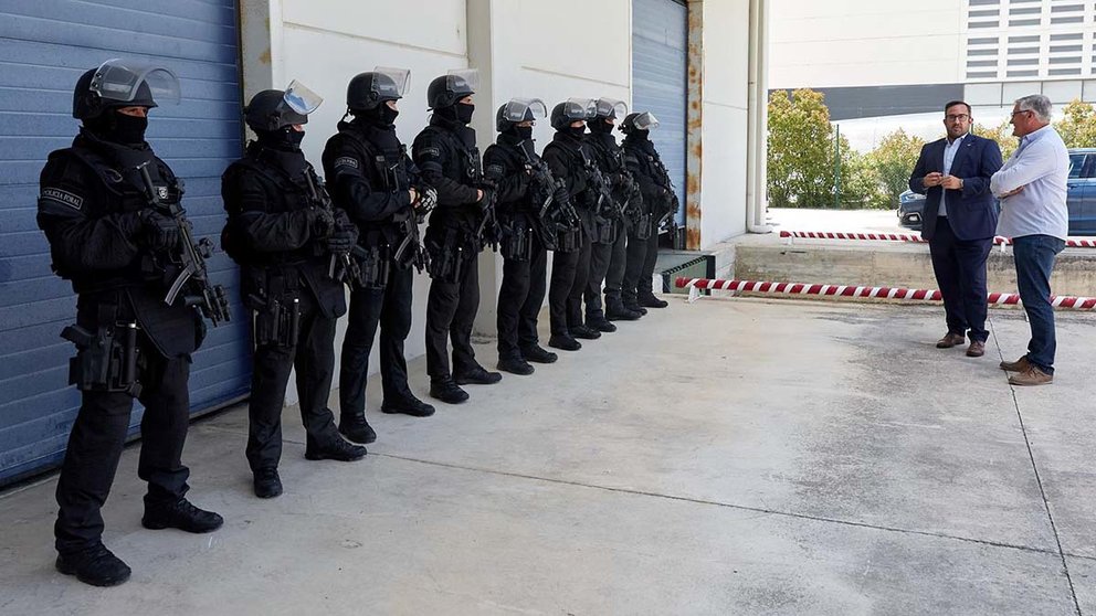 Instalaciones de entrenamiento de la Policía Foral en Sangüesa. CEDIDA
