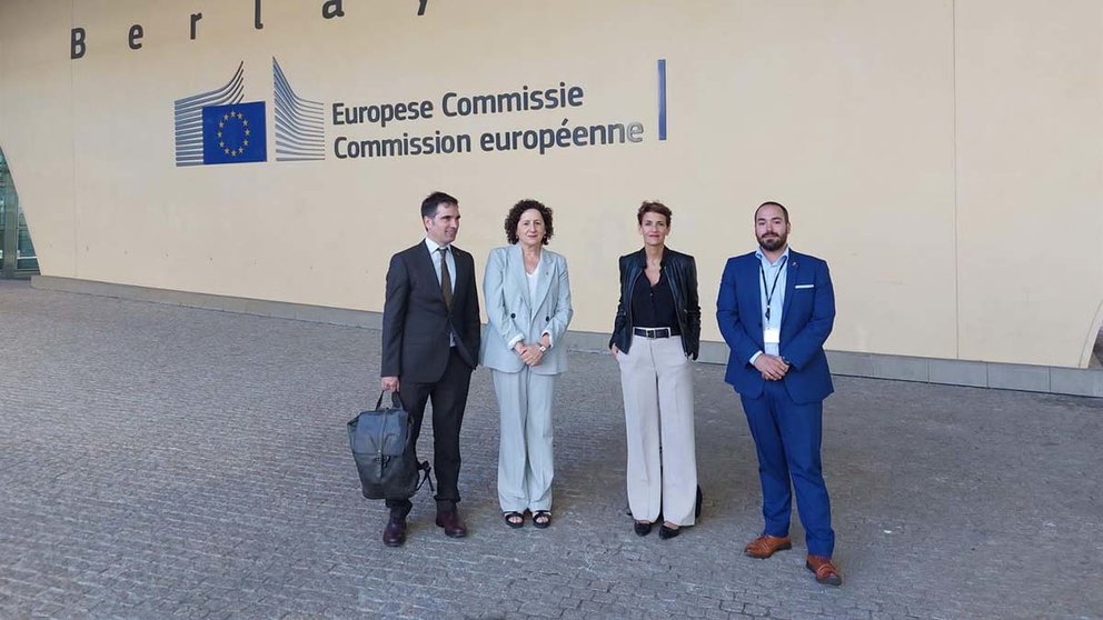 Una delegación del Gobierno de Navarra, encabezada por María Chivite, ha viajado este martes a Bruselas. GOBIERNO DE NAVARRA