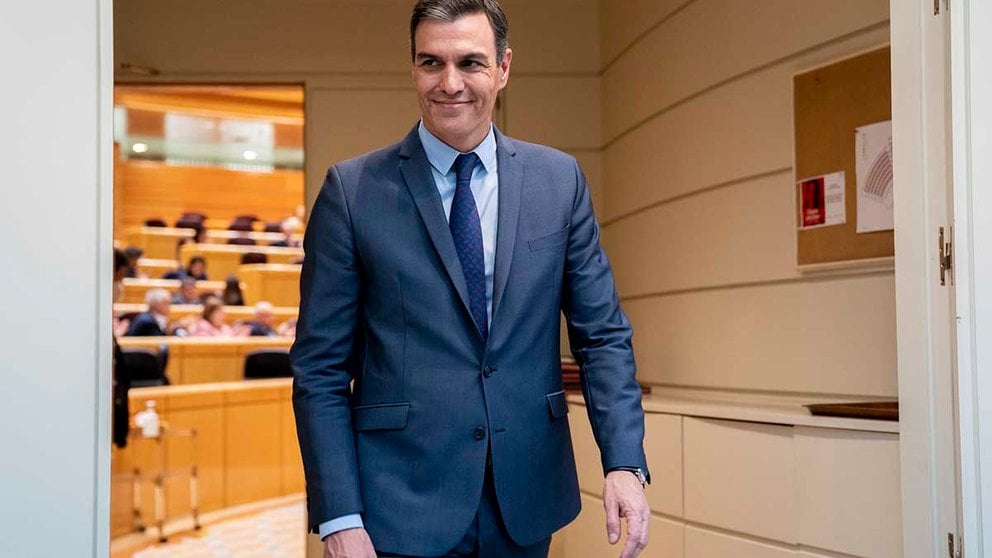 El presidente del Gobierno, Pedro Sánchez, a su salida de una sesión de control al Gobierno en el Senado
A. Pérez Meca / Europa Press.
(Foto de ARCHIVO)