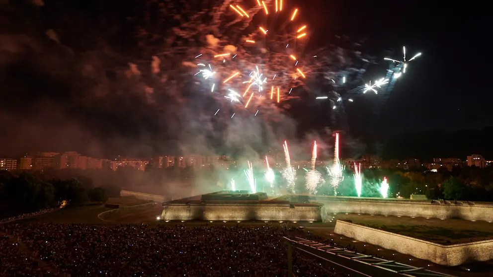 Segundo día del Concurso Internacional de Fuegos Artificiales de San Fermín 2022. PABLO LASAOSA