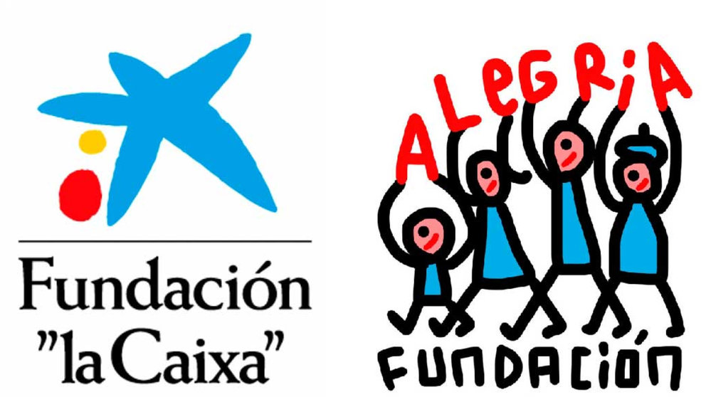 Logos de Fundación La Caixa y Fundación Alegría.