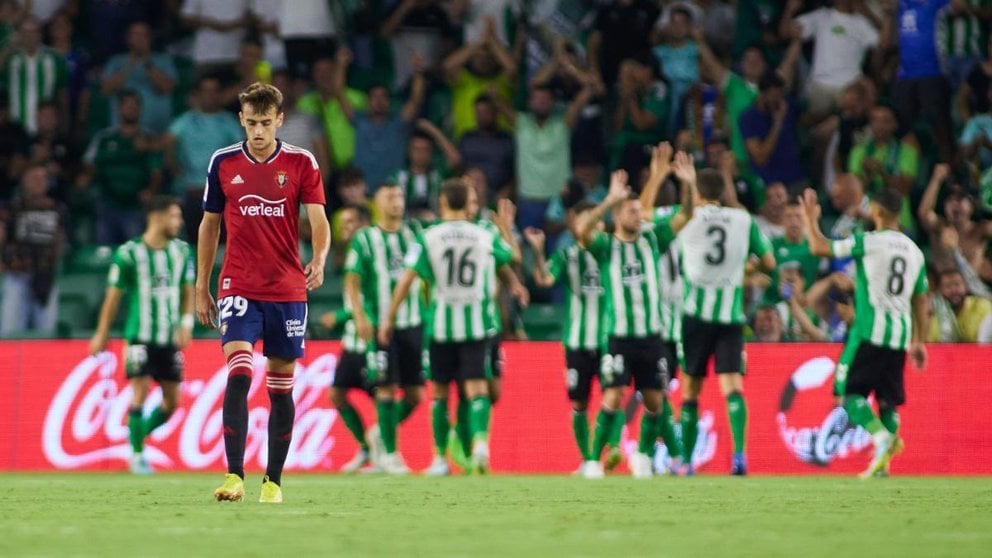 Partido de la tercera jornada de LaLiga 22-23 entre Betis y Osasuna disputado en el estadio Benito Villamarín de Sevilla. AFP7 / Europa Press