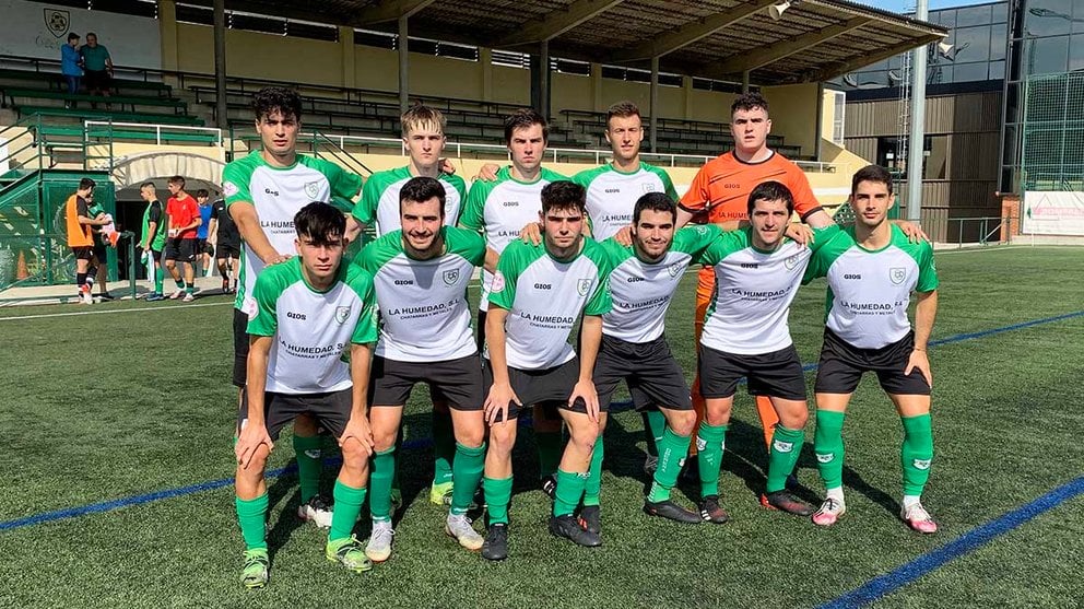 Equipo titular de Oberena durante la pretemporada 2022-23. Navarra.com
