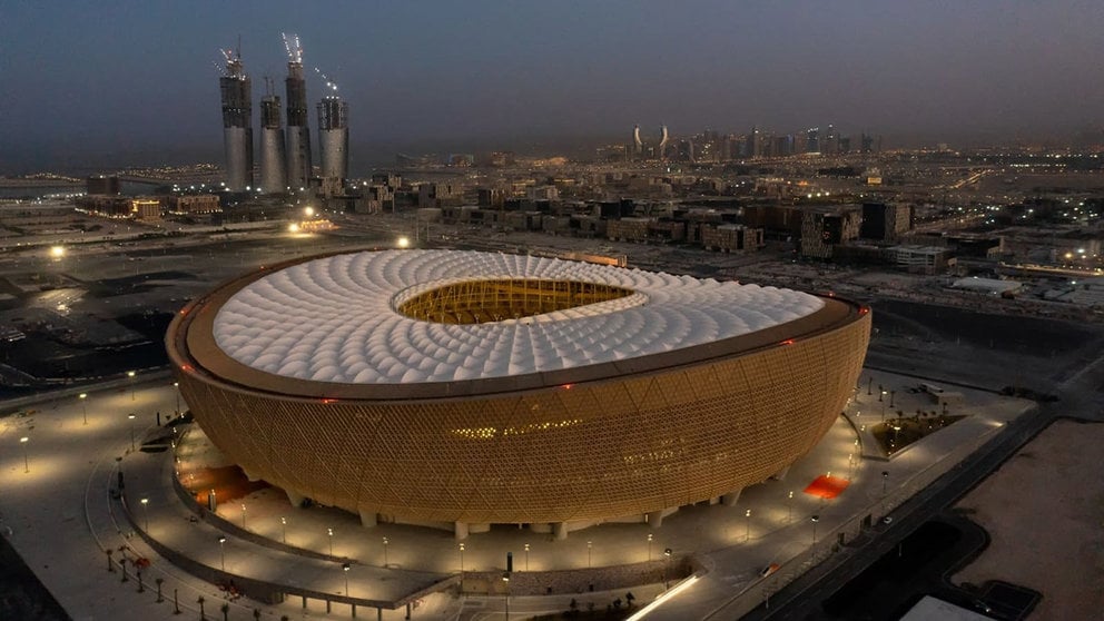 Imagen exterior del Estadio de Lusail en Catar, escenario de la final de la Copa del Mundo de 2022. QATAR 2022