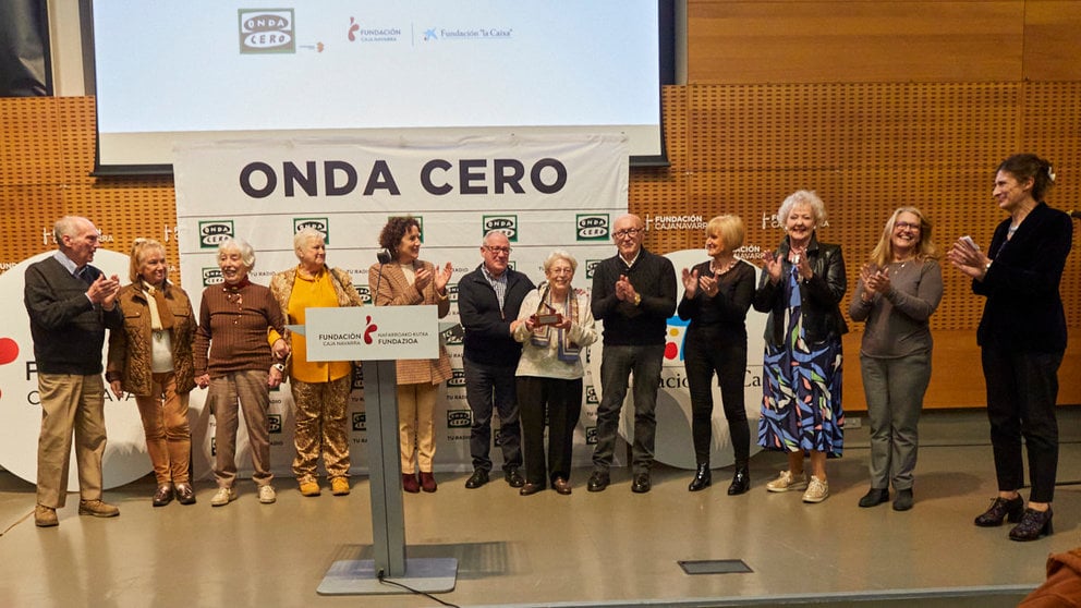 Acto de entrega de los Premios Solidarios de Onda Cero Navarra, que cuenta con la colaboración de Fundación Caja Navarra y Fundación 'la Caixa'. IÑIGO ALZUGARAY