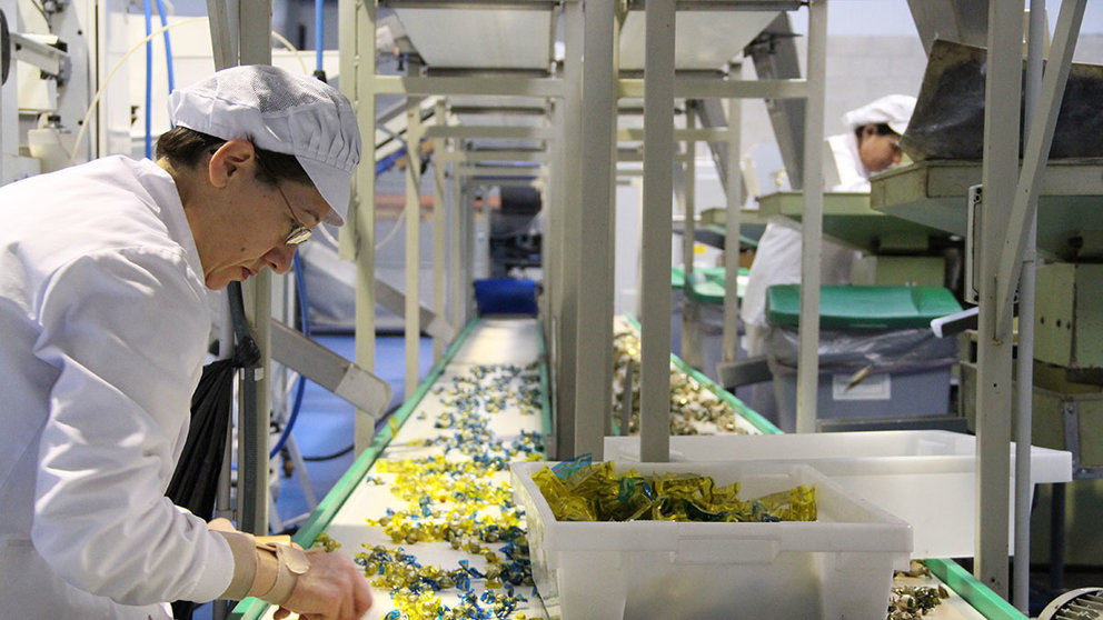 Imagen de la fábrica de caramelos El Caserío ubicada en Tafalla. CEDIDA