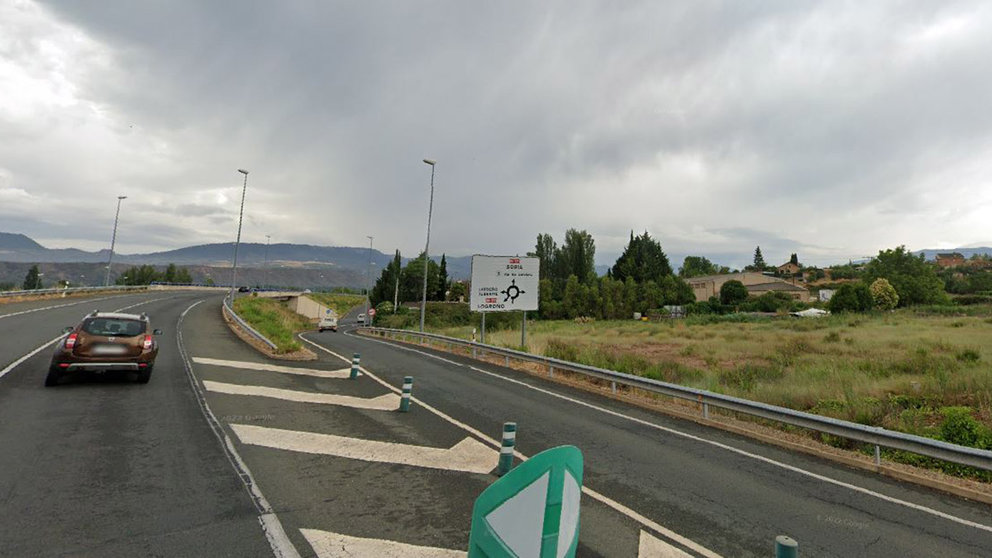 Carretera N-111 a la altura de Albelda (La Rioja) donde se ha producido el accidente mortal. GOOGLE MAPS