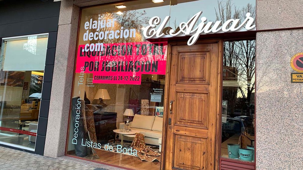 Fachada de la tienda El Ajuar en Pamplona. Navarra.com