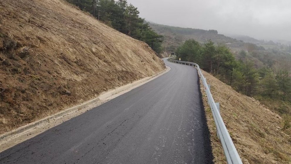 Estado actual de la carretera de acceso a Ilurdotz. - GOBIERNO DE NAVARRA