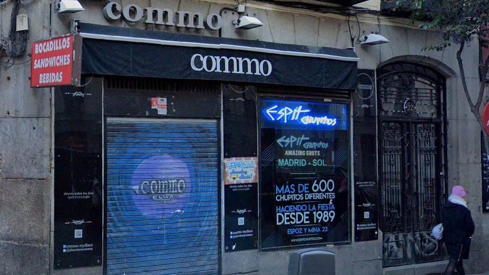 Imagen de la fachada del bar de copas Commo en Madrid. GOOGLE MAPS