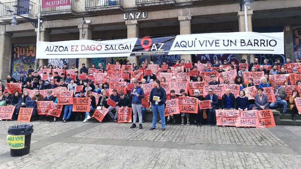 Acto de vecinos del Casco Viejo de Pamplona dentro de la campaña 'El Casco Viejo no se vende' - EUROPA PRESS
