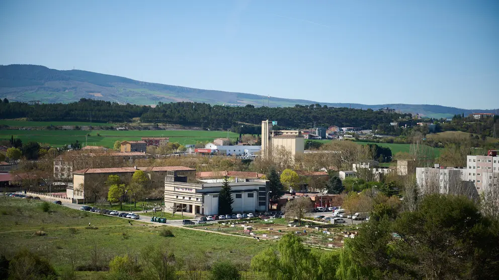 Zona donde se construirá la nueva estación del TAV en Echavacoiz y la avenida Aróstegui. PABLO LASAOSA 