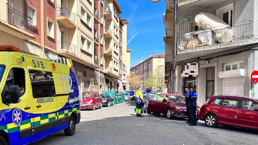 La Policía Municipal de Pamplona atendió el suceso. POLICÍA MUNICIPAL DE PAMPLONA