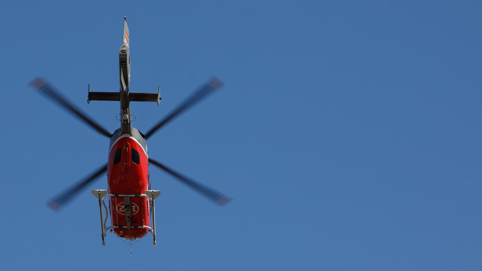 Imagen de un helicóptero del servicio de emergencias de Navarra. SOS NAVARRA