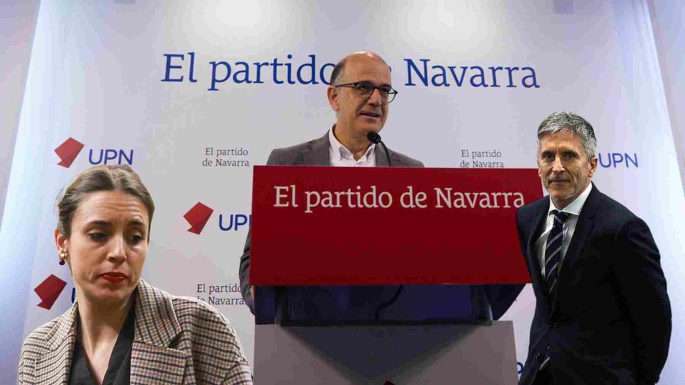 El senador de UPN, Alberto Catalán,ha pedido en el Senado la dimisión de los ministros Montero y Marlaska. FOTOMONTAJE