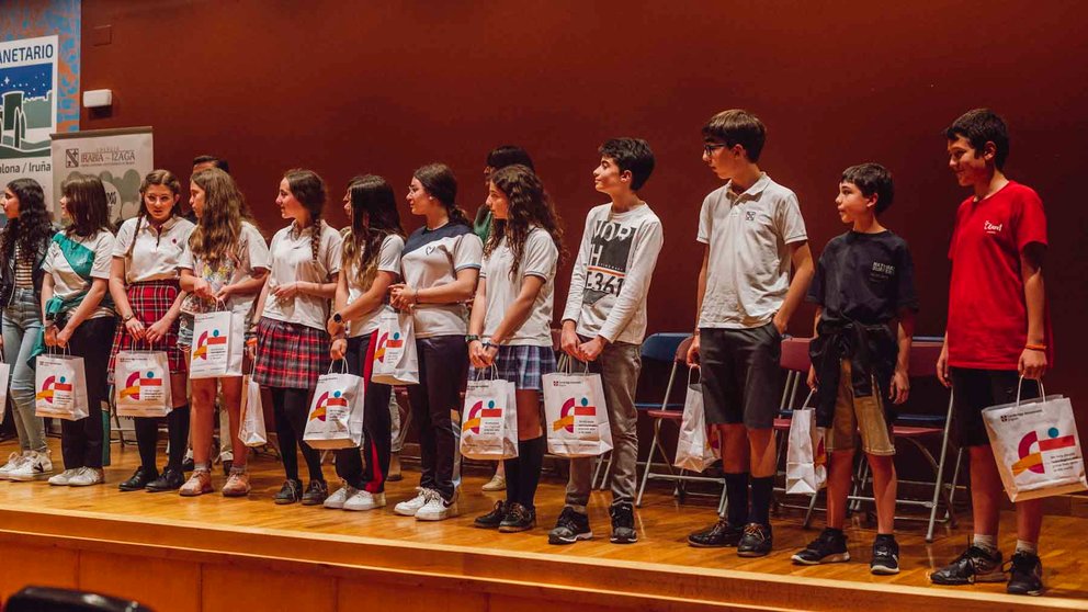 XII Edición del Spelling Bee Navarra 2023 organizado por el colegio Irabia en Pamplona contando con 32 colegios e Institutos de Navarra. JASMINA AHMETSPAHIC