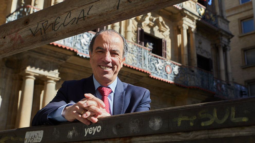 Carlos García Adanero, candidato del PP a la alcaldía de Pamplona. IÑIGO ALZUGARAY