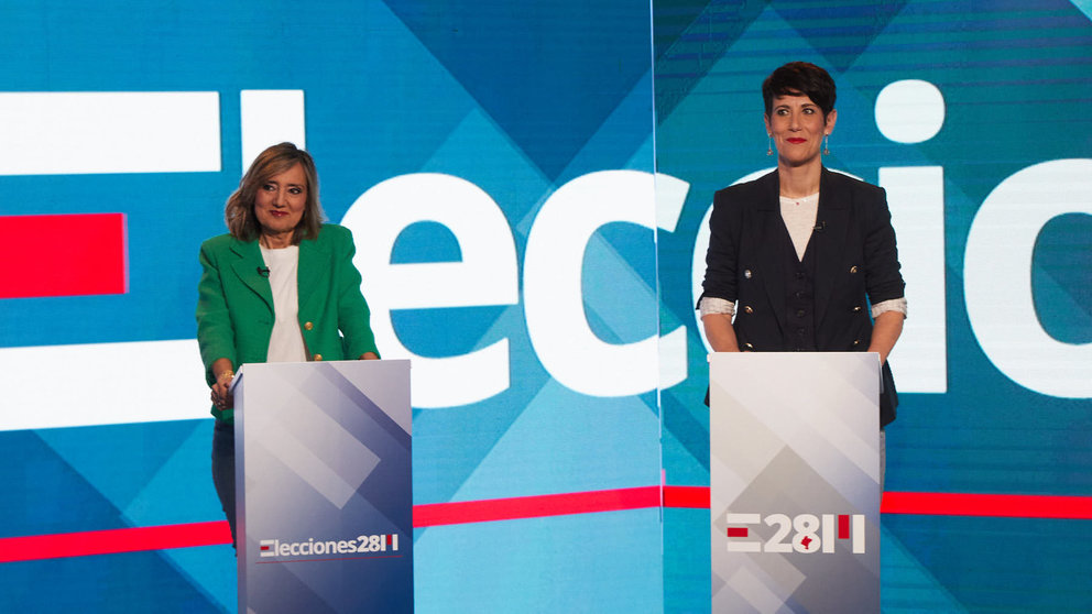 Debate electoral organizado por Navarra Televisión con los candidatos a la Alcaldía de Pamplona. IÑIGO ALZUGARAY