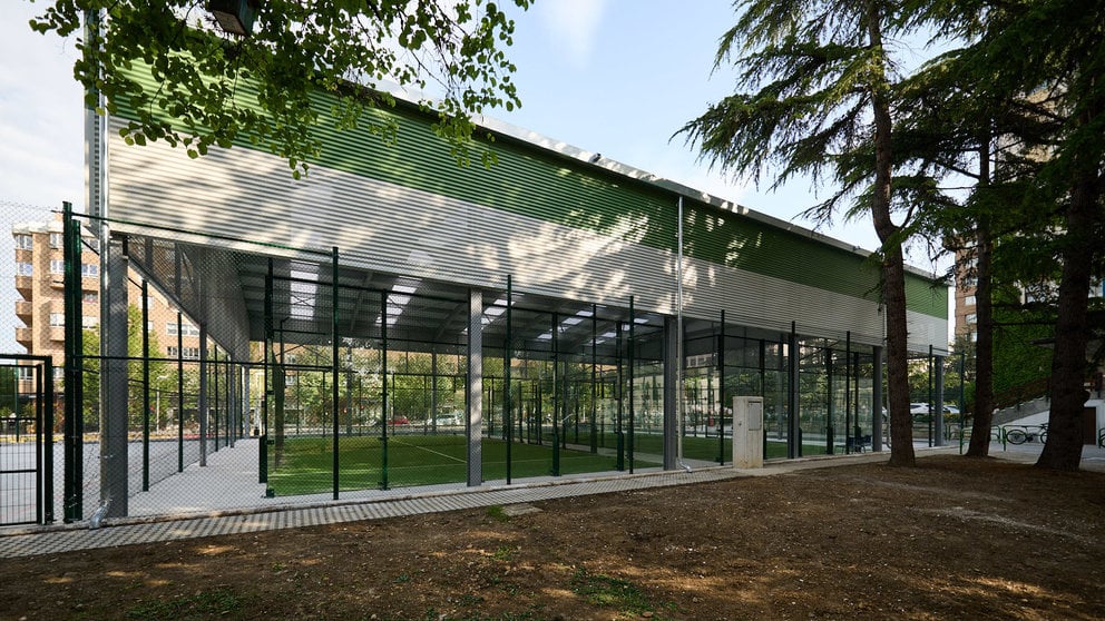 Nuevas instalaciones en el colegio Larraona de Pamplona. PABLO LASAOSA