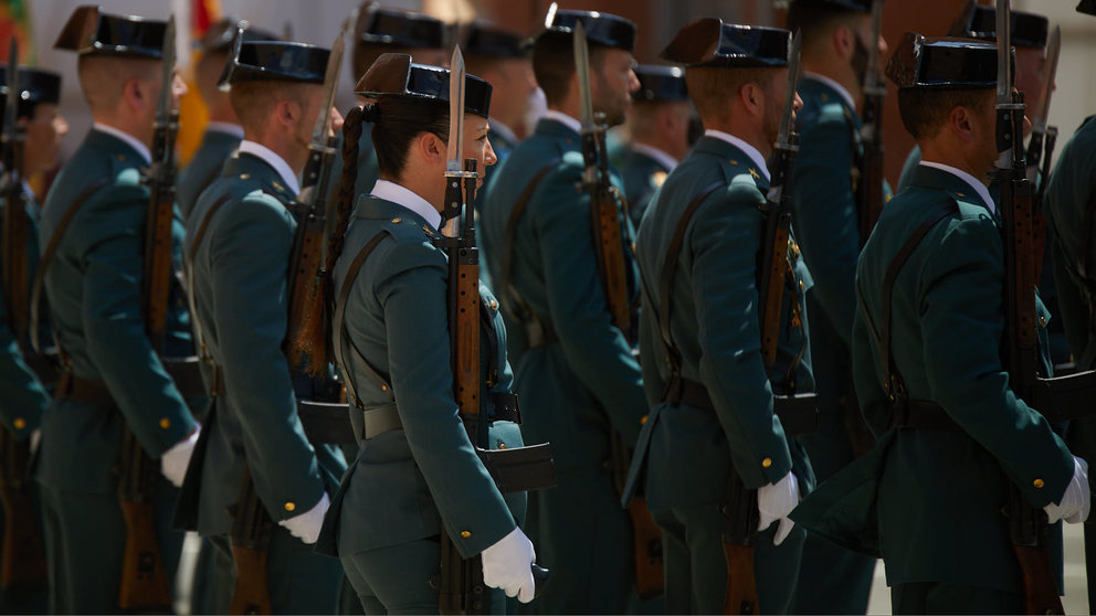 La Guardia Civil de Navarra celebra el 179º aniversario de su fundación en el cuartel de la Avenida de Galicia en Pamplona. IÑIGO ALZUGARAY