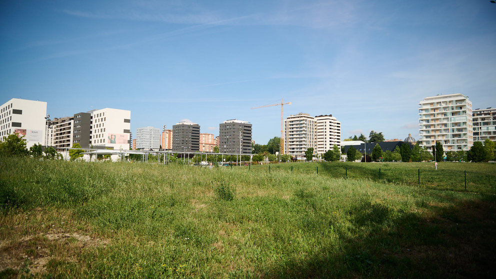 Vista del barrio de Pamplona, Soto de Lezkairu. PABLO LASAOSA