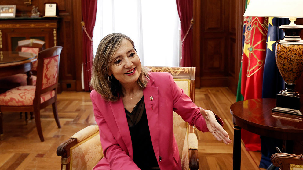 La alcaldesa de Pamplona, Cristina Ibarrola. EFE/ Jesús Diges