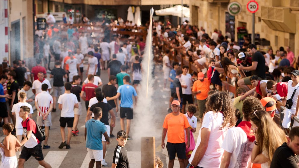 Tarde de vacas en fiestas de Mutilva 2023 a cargo de Macua. PABLO LASAOSA