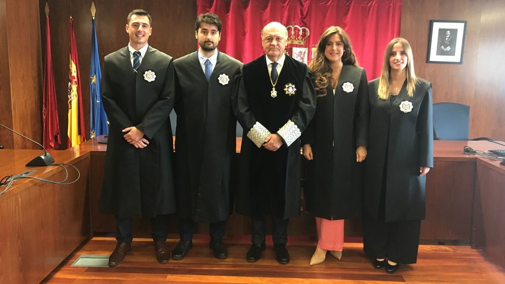 Los cuatro nuevos jueces que han tomado posesión en Pamplona. CEDIDA
