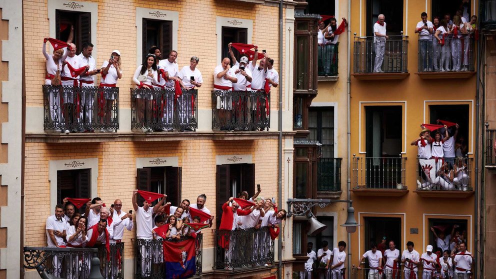 Chupinazo de San Fermín 2023 desde Casa Seminario. PABLO LASAOSA