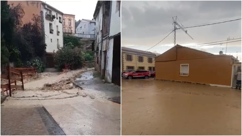 Caparroso sufre los efectos de las tormentas que han pasado por Navarra. NAVARRA.COM