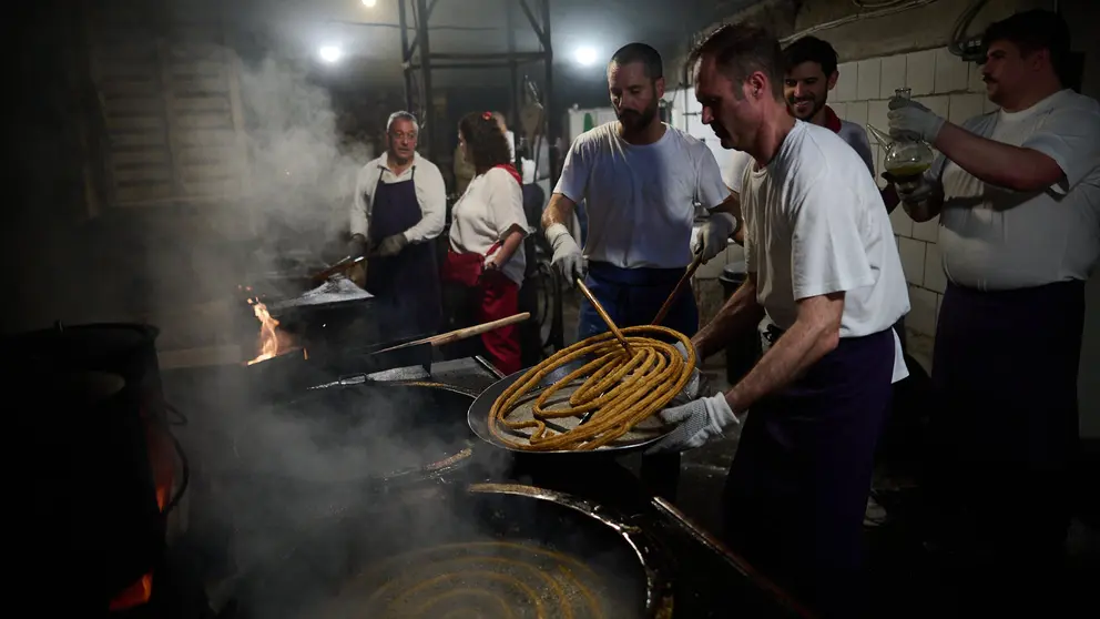 La Churrería La Mañueta abre sus puertas por San Fermín 2023. PABLO LASAOSa