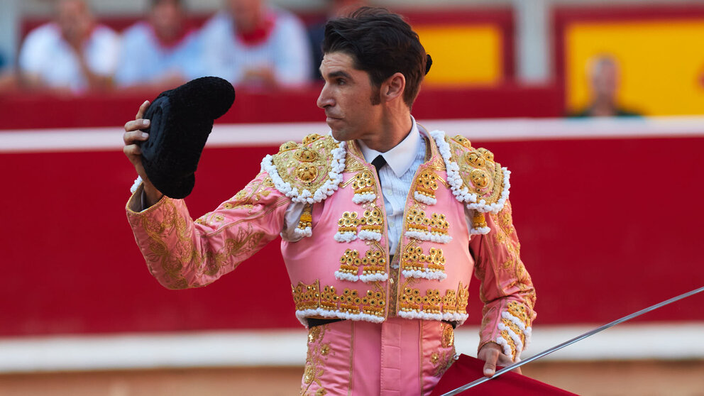 Sexta corrida de la Feria del Toro de San Fermín 2023 en la plaza del toros de Pamplona con toros de la ganadería de Jandilla para los diestros  Antonio Ferrera, Julián López Escobar "El Juli", y Cayetano Rivera. IÑIGO ALZUGARAY