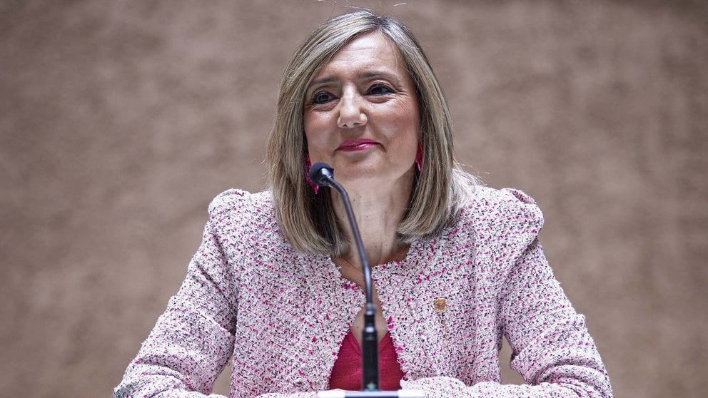 La alcaldesa de Pamplona, Cristina Ibarrola (UPN) comparece para efectuar un balance de los Sanfermines de 2023.