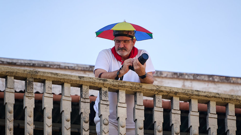 Festival taurino en fiestas de Puente la Reina 2023 con vacas de la Ganadería Herederos de Ángel Macua. PABLO LASAOSA