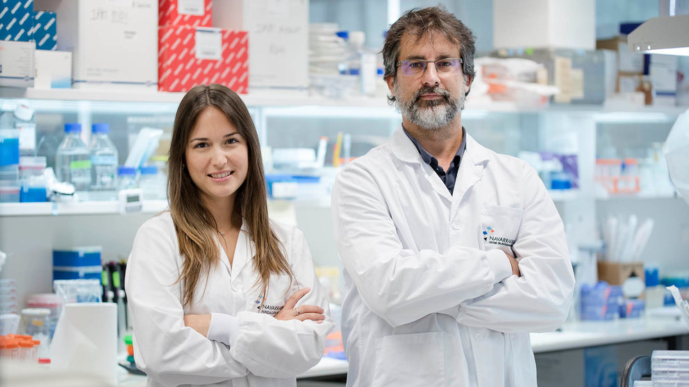 Marta Redondo e Imanol Arozarena, investigadores de Navarrabiomed. GOBIERNO DE NAVARRA
