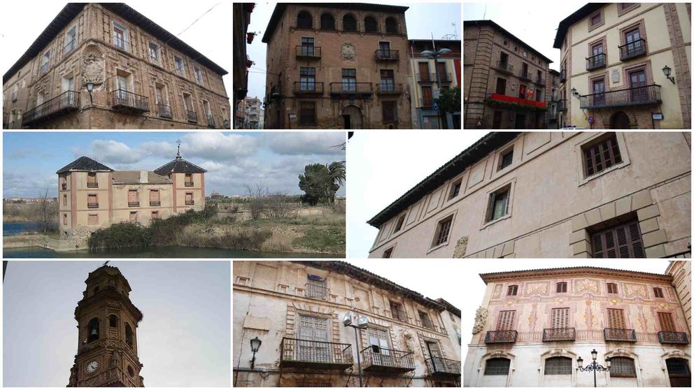 Diferentes palacios y edificios señoriales de la ciudad de Corella, en Navarra. AYUNTAMIENTO DE CORELLA