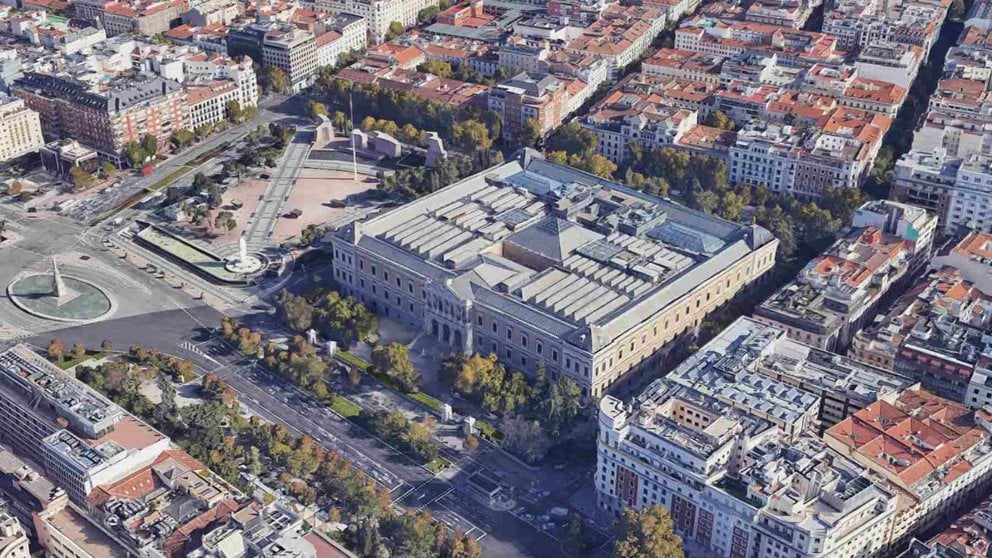 Así quedará el edificio de la Biblioteca Nacional con el proyecto de los arquitectos navarros Tabuenca y Leache. CEDIDA