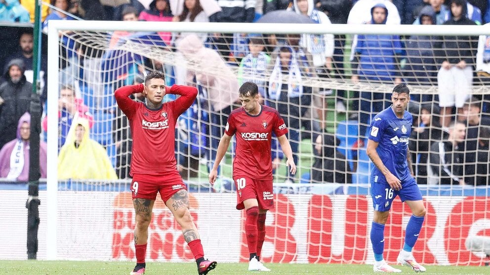 Chimy Avila, de Osasuna, durante el partido disputado ante el Getafe. 
Oscar J. Barroso / Afp7 / Europa Press